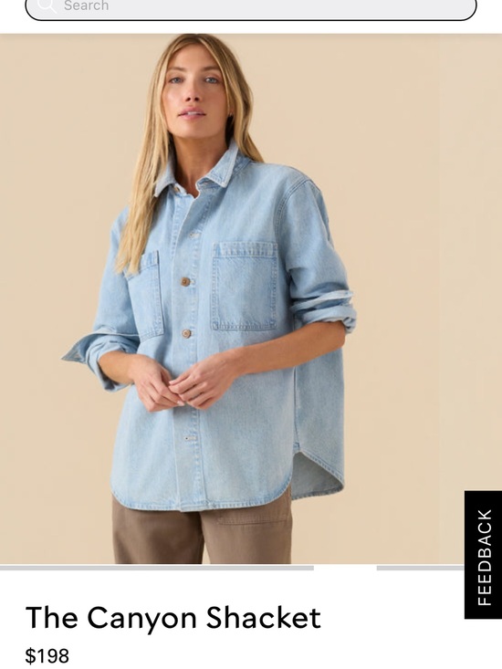 Outerknown Jackets & Blazers - Outerknown Light Blue Denim Shacket